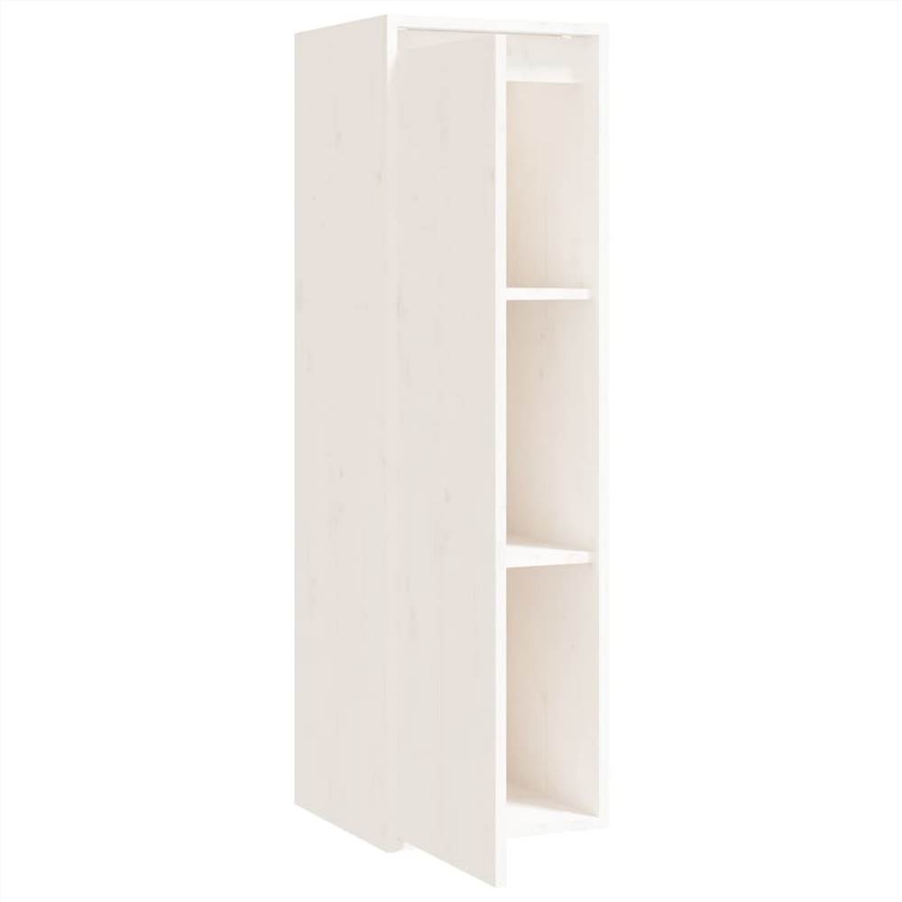 Wall Cabinet White 30x30x100 cm Solid Pinewood