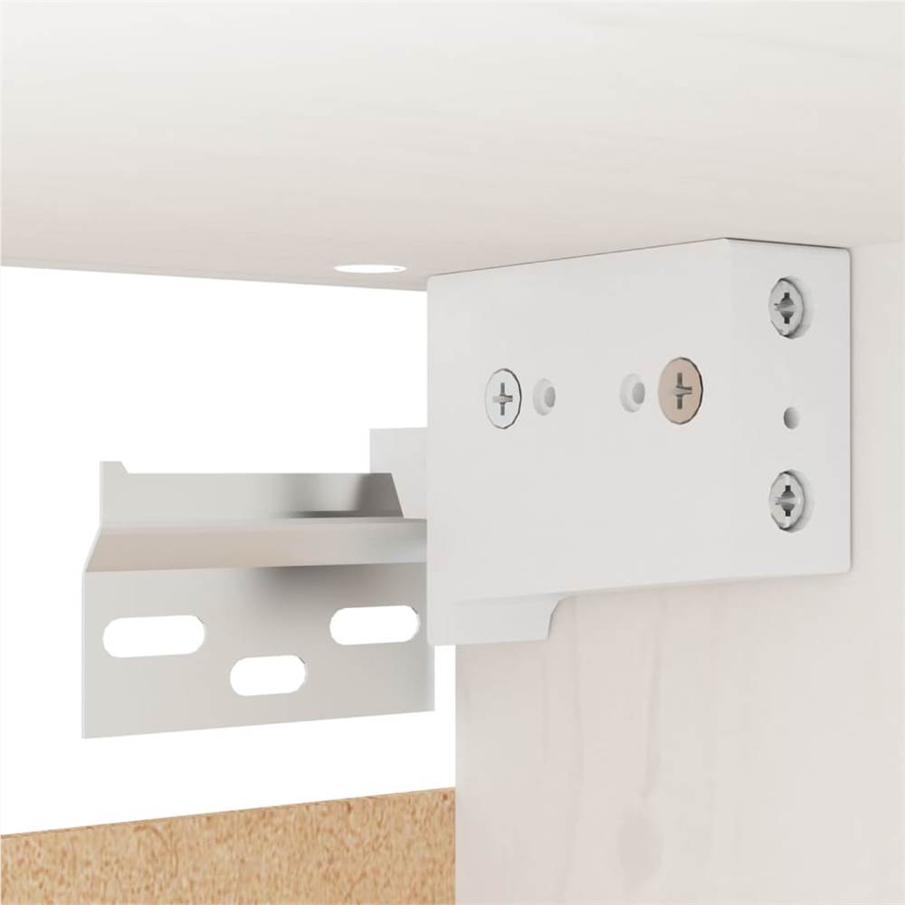 Wall Cabinet White 30x30x100 cm Solid Pinewood