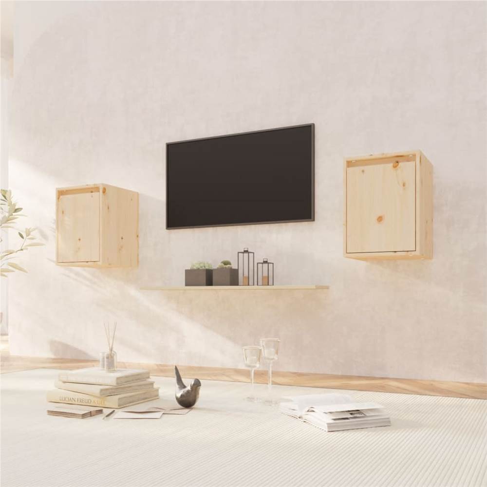 

Wall Cabinets 2 pcs 30x30x40 cm Solid Wood Pine