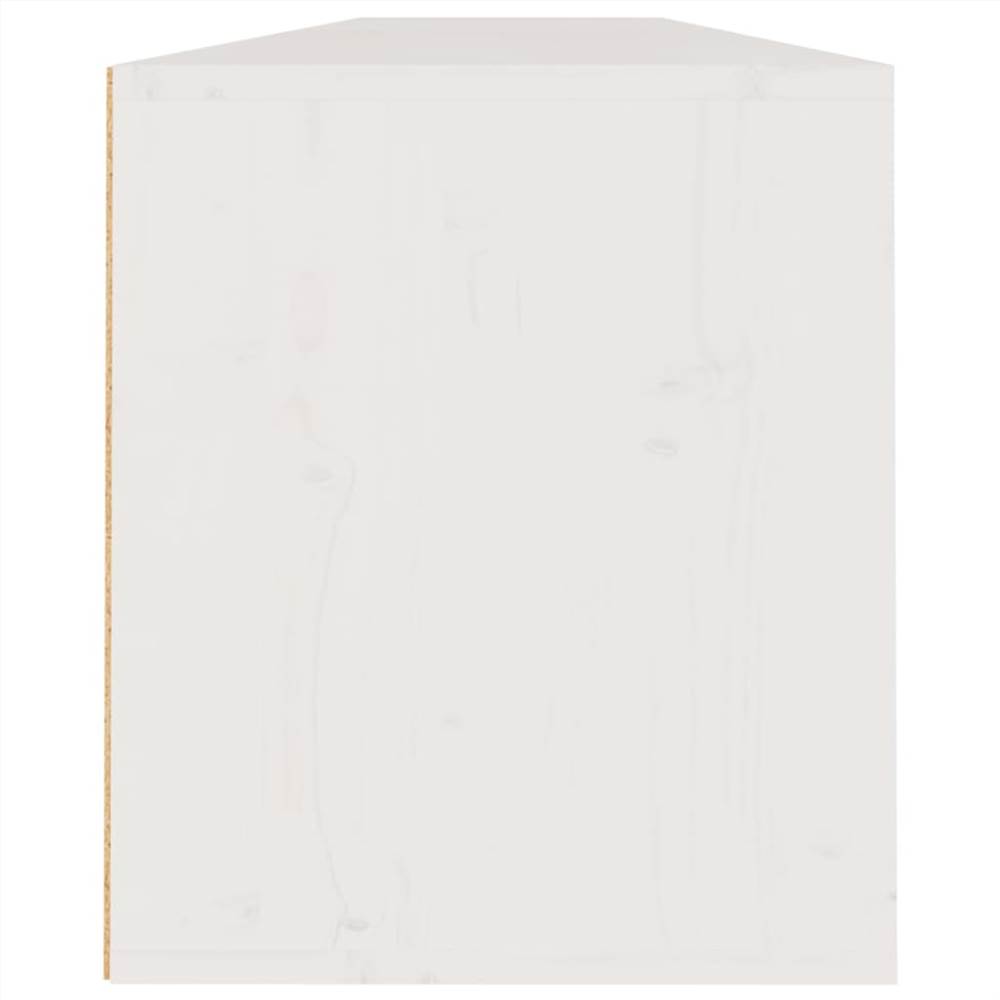 Wall Cabinets 2 pcs White 100x30x35 cm Solid Wood Pine