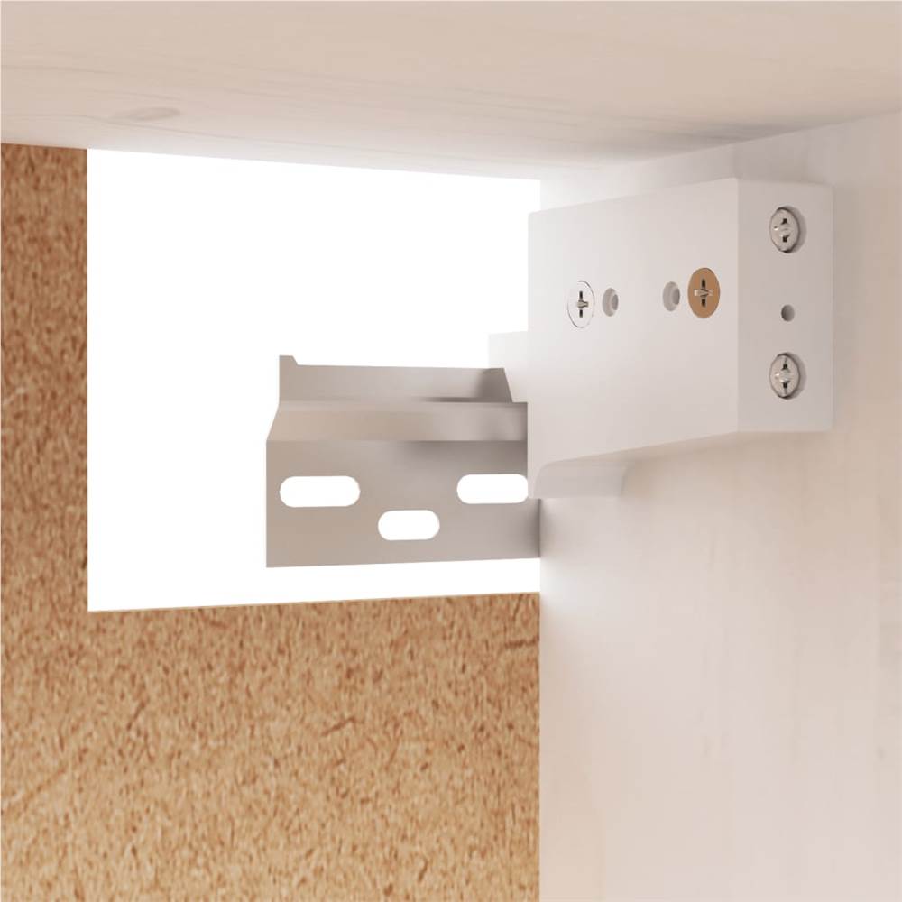 Wall Cabinets 2 pcs White 100x30x35 cm Solid Wood Pine