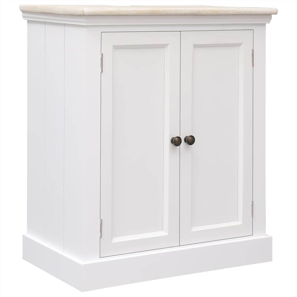 5 Piece Bathroom Furniture Set Solid Wood White
