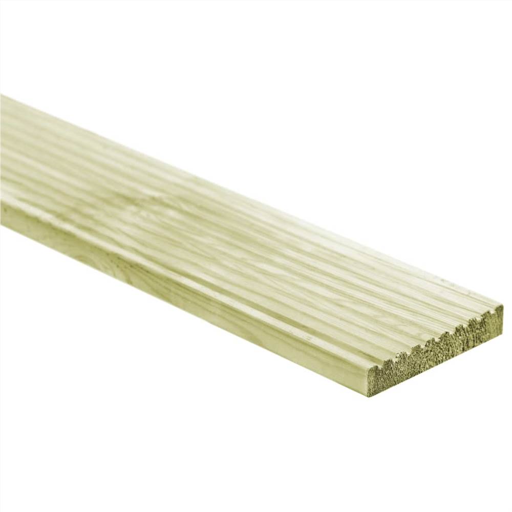 

8 pcs Decking Boards 1.16 m² 1m Impregnated Pinewood