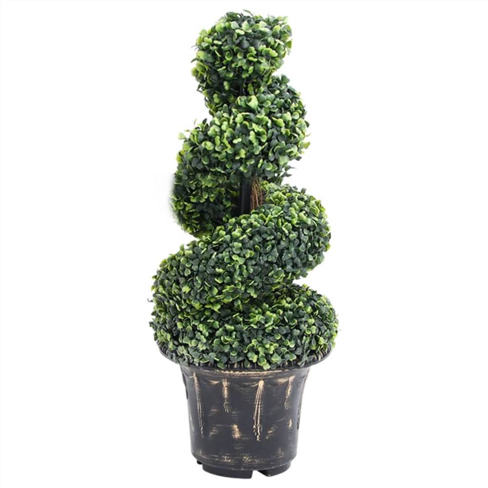 نبات خشب البقس الحلزوني الاصطناعي مع إناء أخضر 89 سم