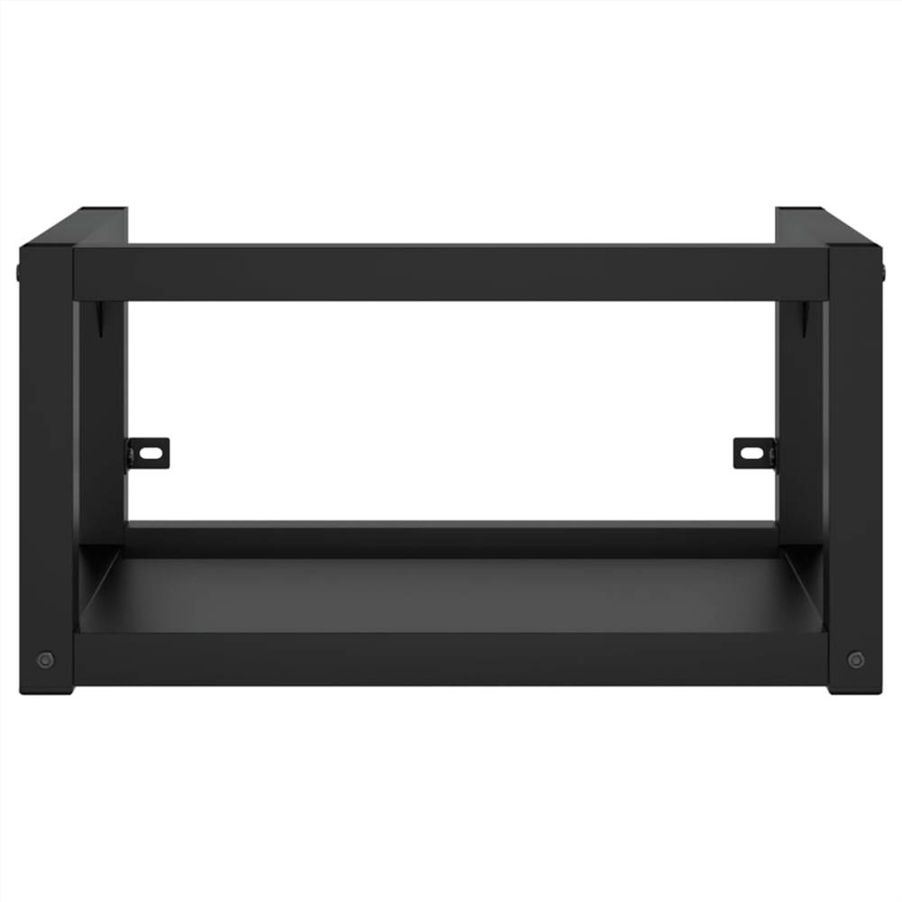 Bathroom Washbasin Frame with Built-in Basin Black Iron