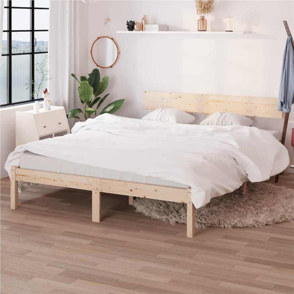 

Bed Frame Solid Wood Pine 140x190 cm