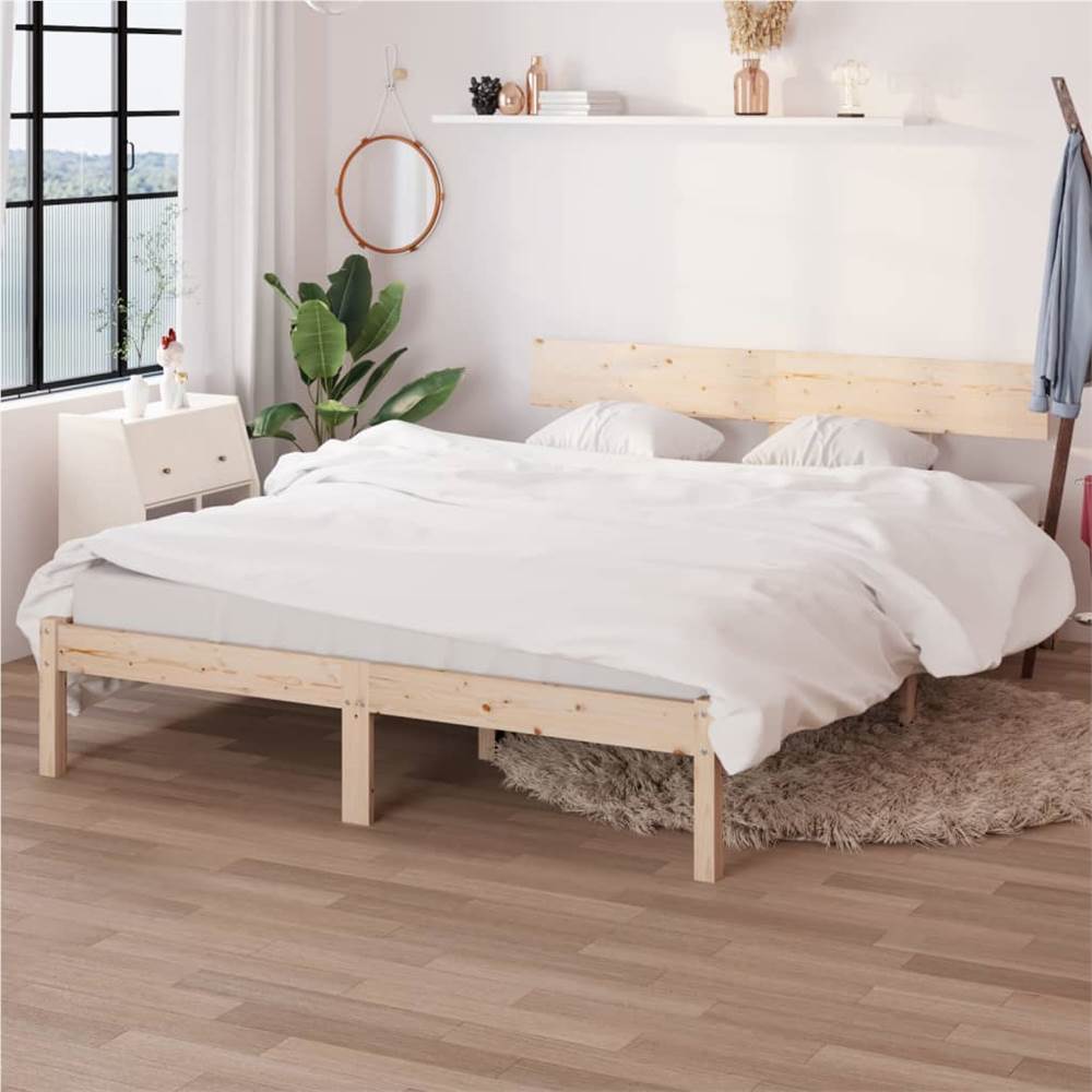 

Bed Frame Solid Wood Pine 140x200 cm Double