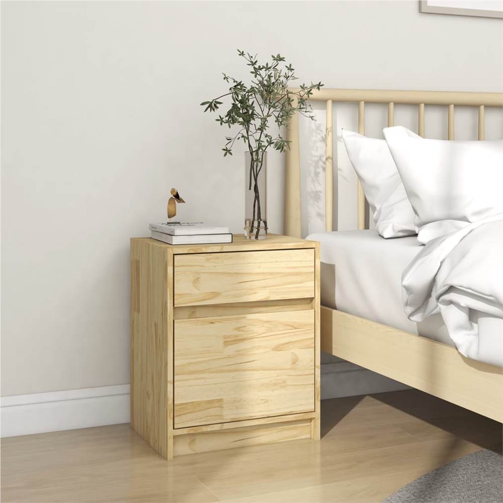 

Bedside Cabinet 40x31x50 cm Solid Pinewood