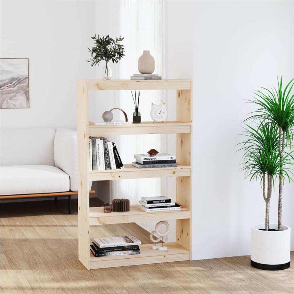 

Book Cabinet/Room Divider 80x30x135.5 cm Solid Wood Pine