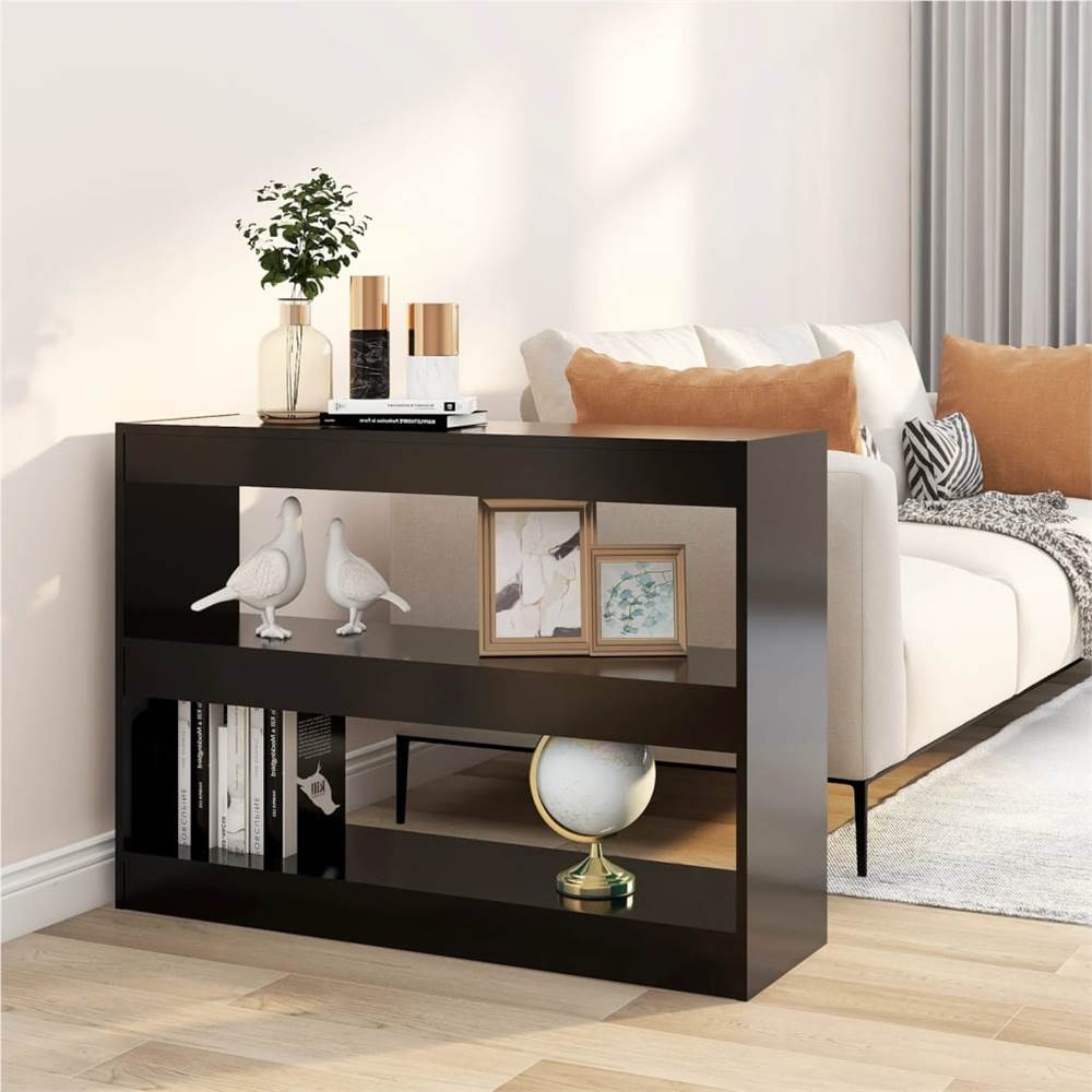 

Book Cabinet/Room Divider Black 100x30x72 cm