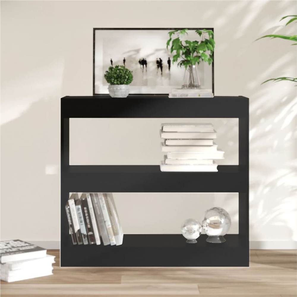 

Book Cabinet/Room Divider Black 80x30x72 cm