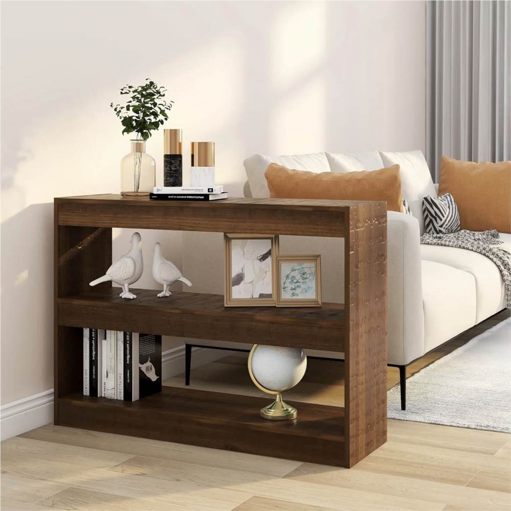 

Book Cabinet/Room Divider Brown Oak 100x30x72 cm