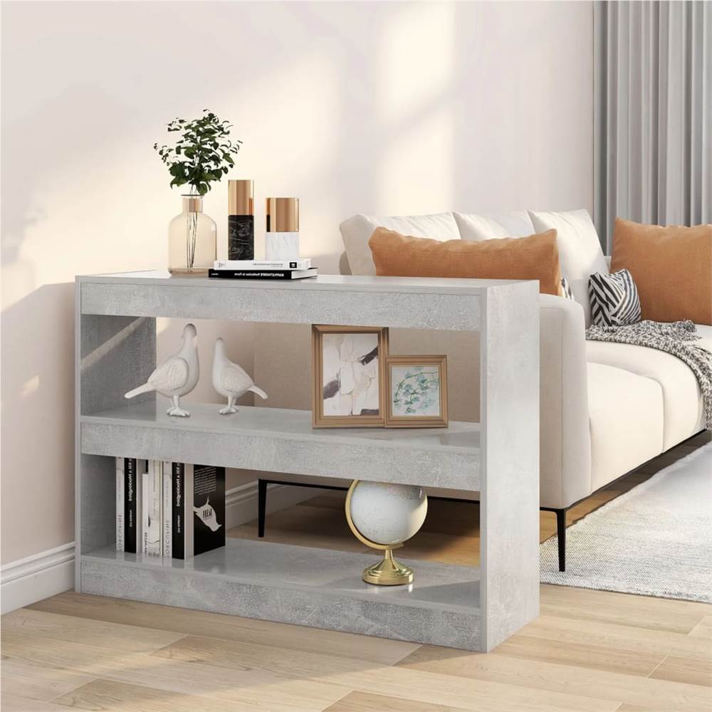 

Book Cabinet/Room Divider Concrete Grey 100x30x72 cm