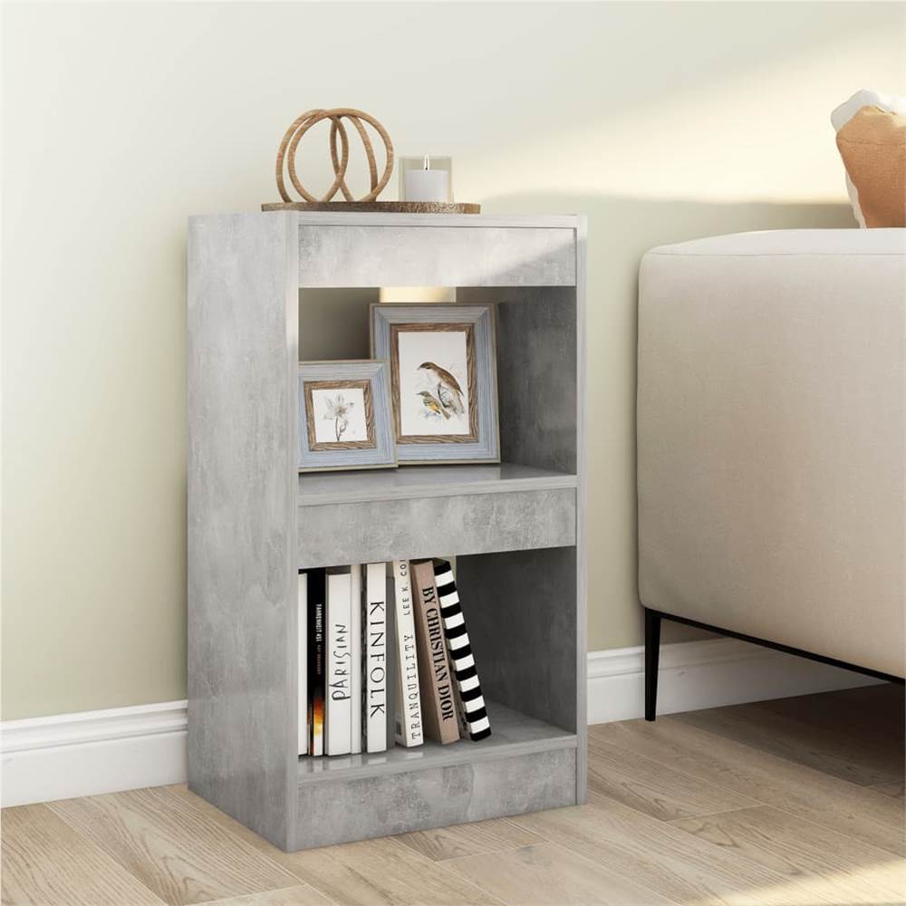 

Book Cabinet/Room Divider Concrete Grey 40x30x72 cm