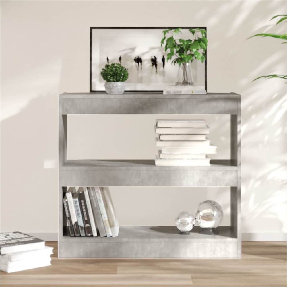 

Book Cabinet/Room Divider Concrete Grey 80x30x72 cm