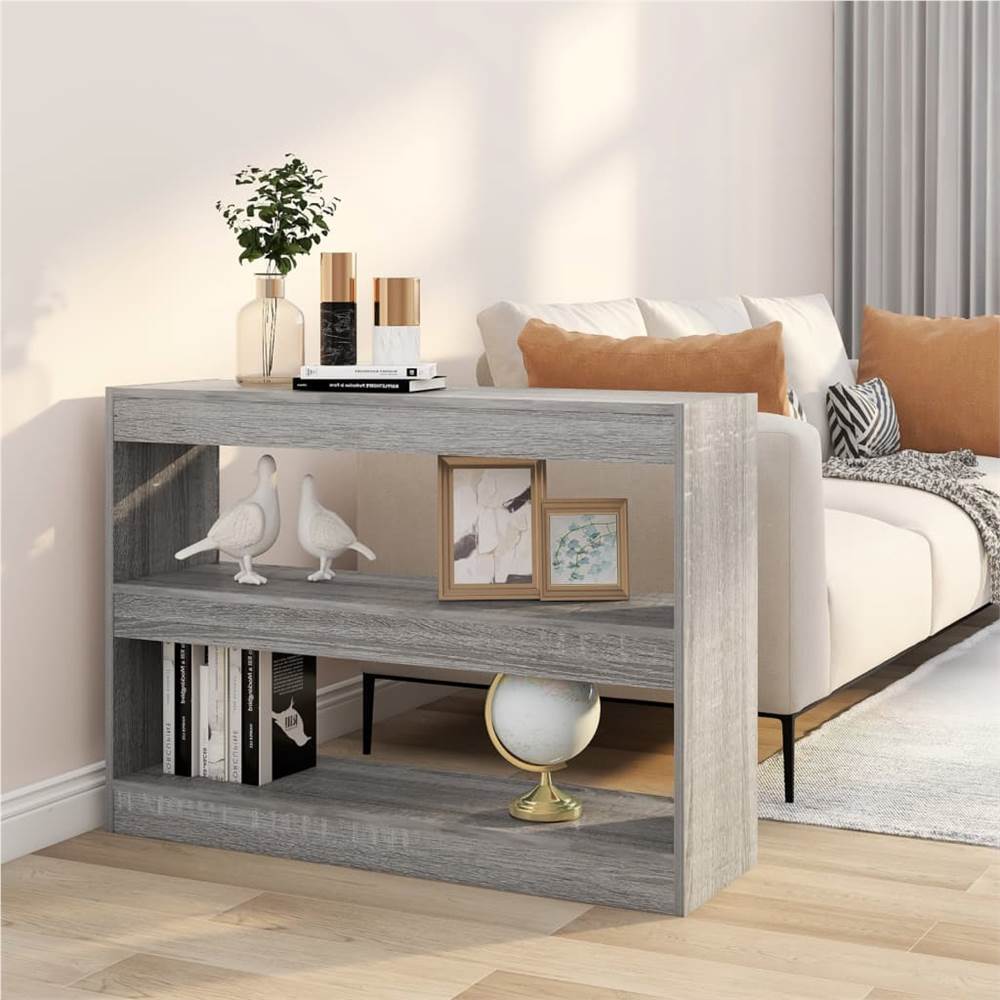 

Book Cabinet/Room Divider Grey Sonoma 100x30x72 cm