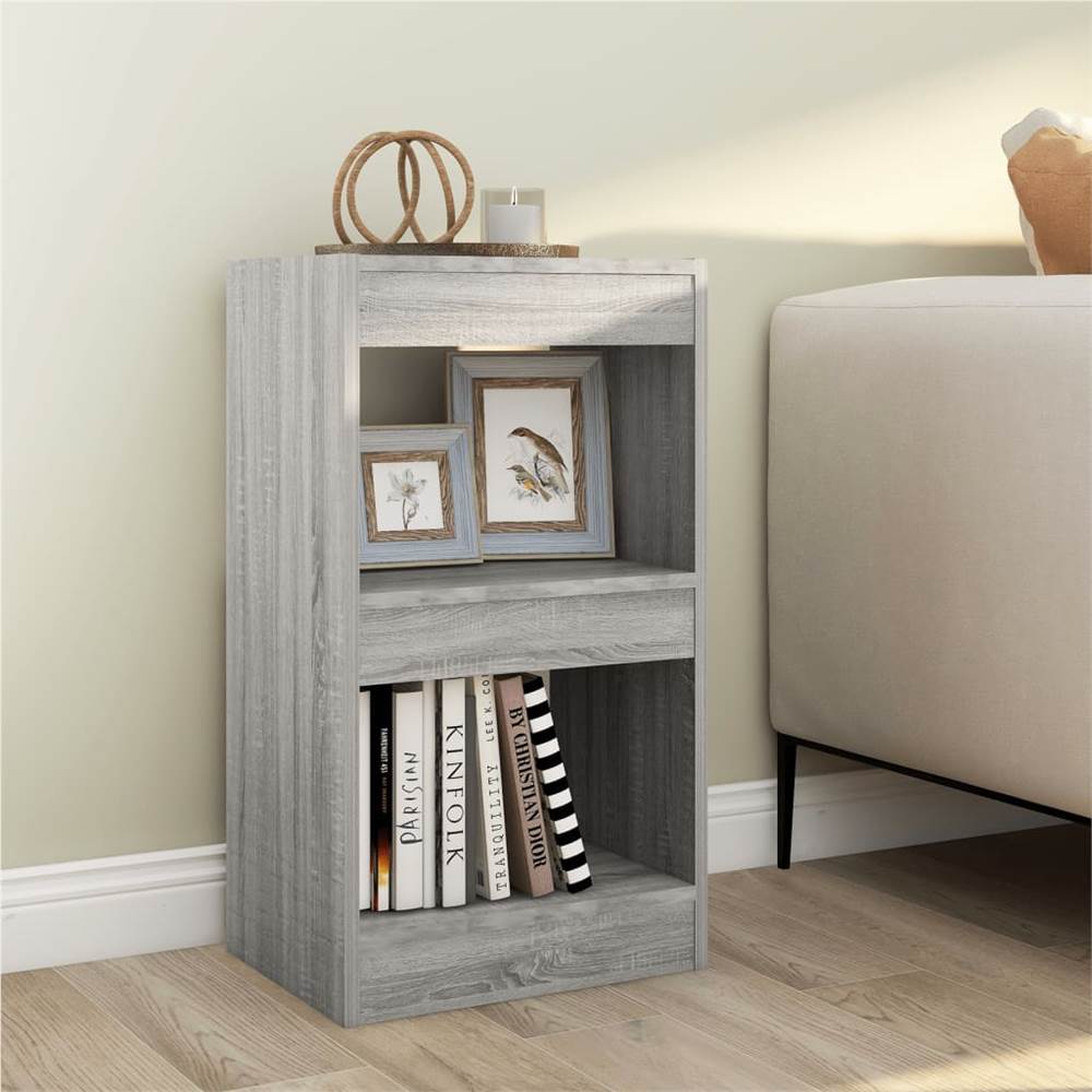 

Book Cabinet/Room Divider Grey Sonoma 40x30x72 cm