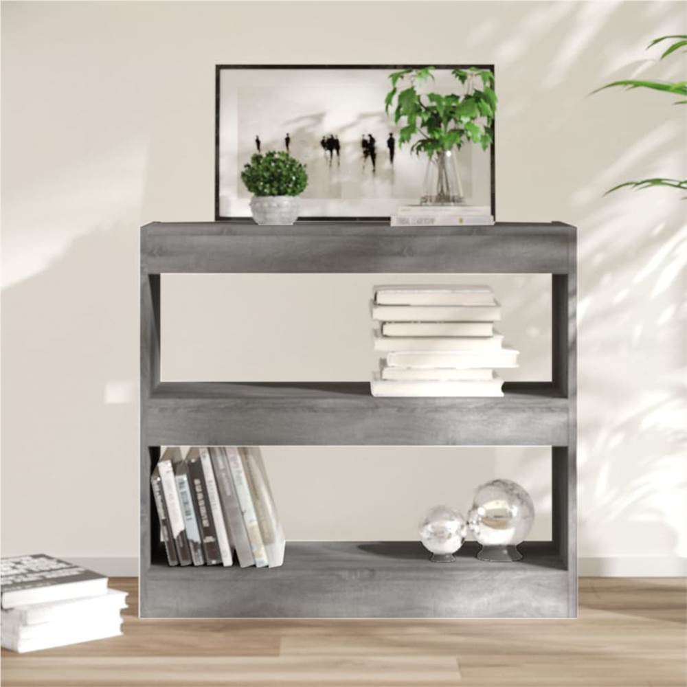 

Book Cabinet/Room Divider Grey Sonoma 80x30x72 cm