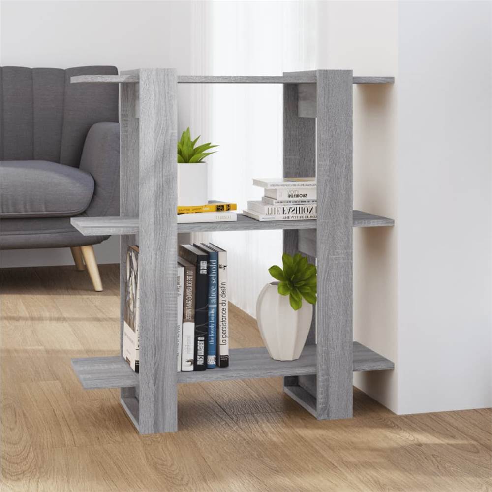 

Book Cabinet/Room Divider Grey Sonoma 80x30x87 cm