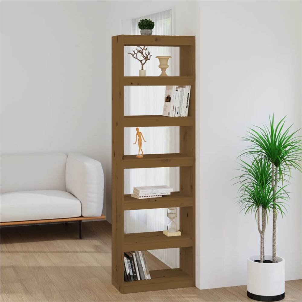 

Book Cabinet/Room Divider Honey Brown 60x30x199.5 cm Wood Pine