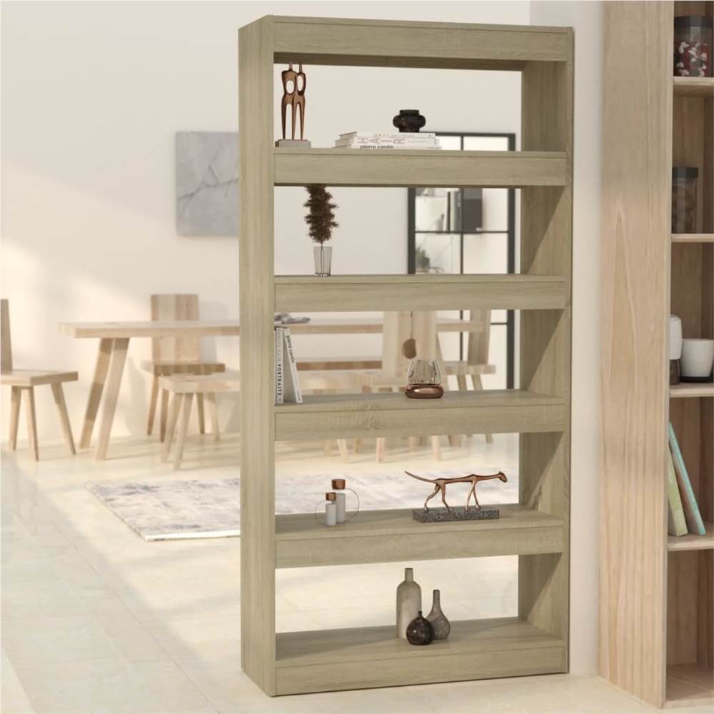 

Book Cabinet/Room Divider Sonoma Oak 80x30x166 cm Chipboard