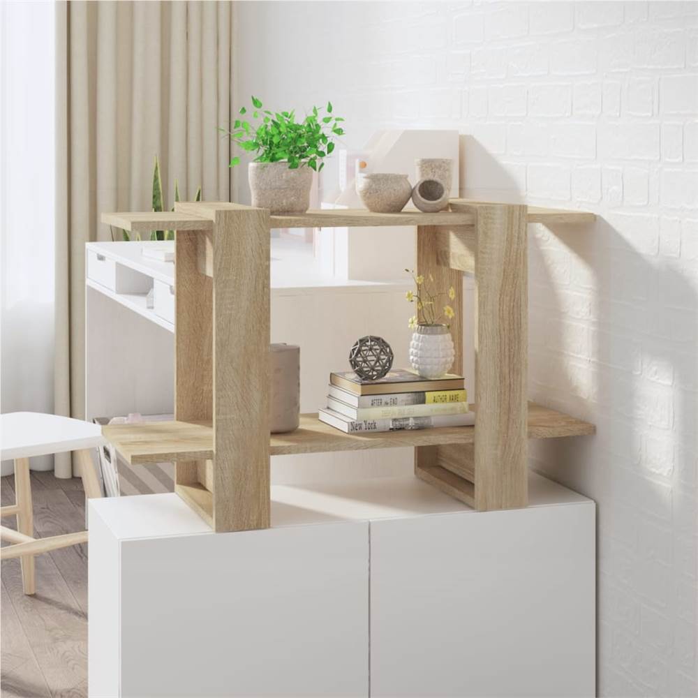 

Book Cabinet/Room Divider Sonoma Oak 80x30x51 cm