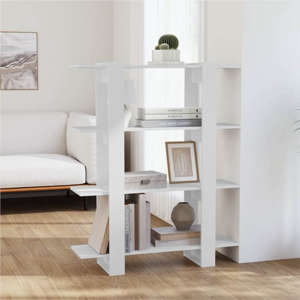 

Book Cabinet/Room Divider White 100x30x123.5 cm