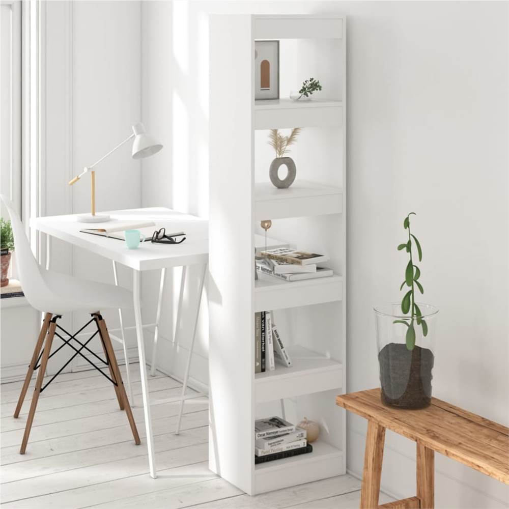 

Book Cabinet/Room Divider White 40x30x166 cm