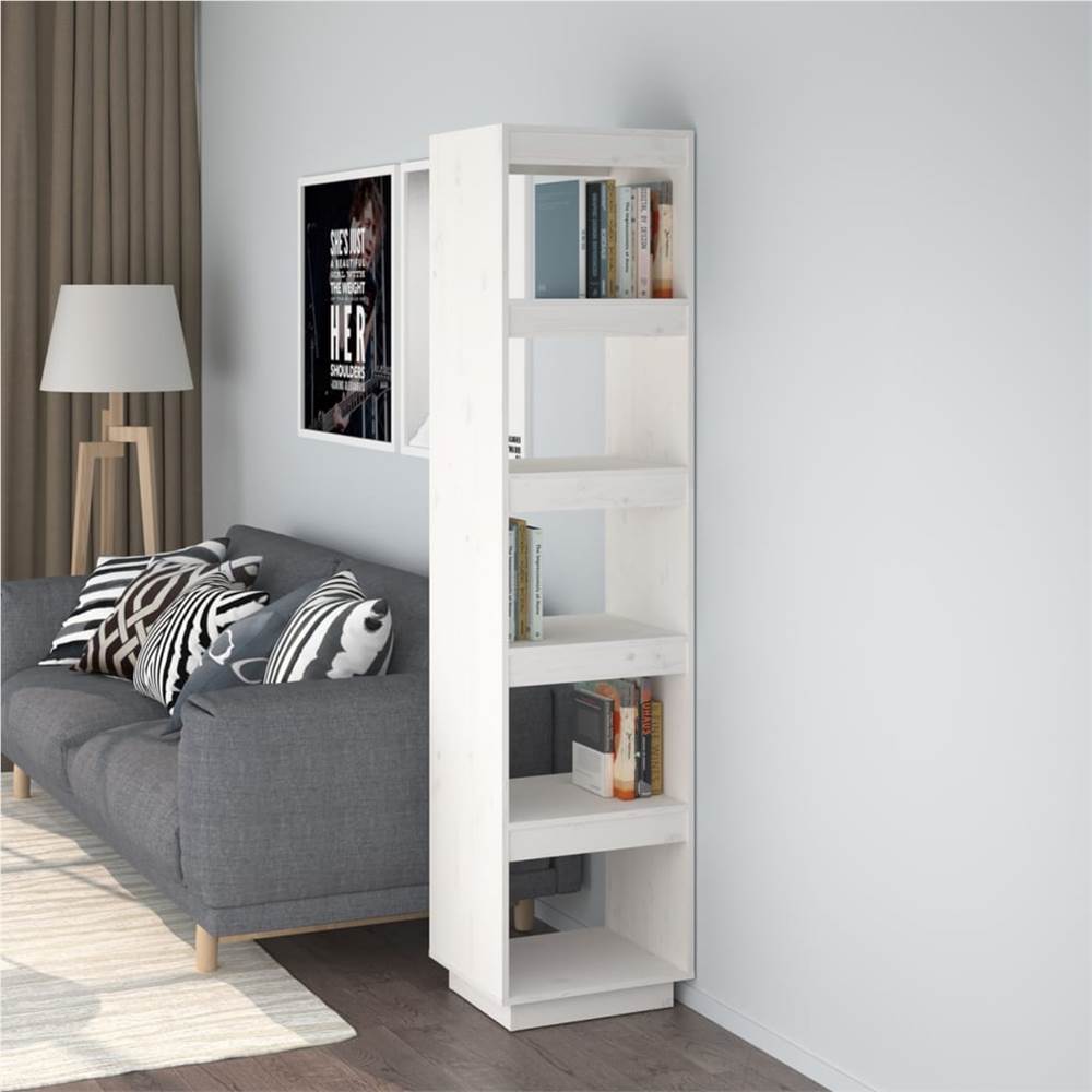 Book Cabinet/Room Divider White 40x35x167 cm Solid Wood Pine, Other  - buy with discount