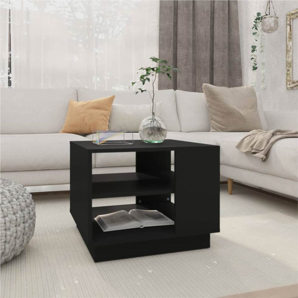 

Coffee Table Black 55x55x43 cm Chipboard