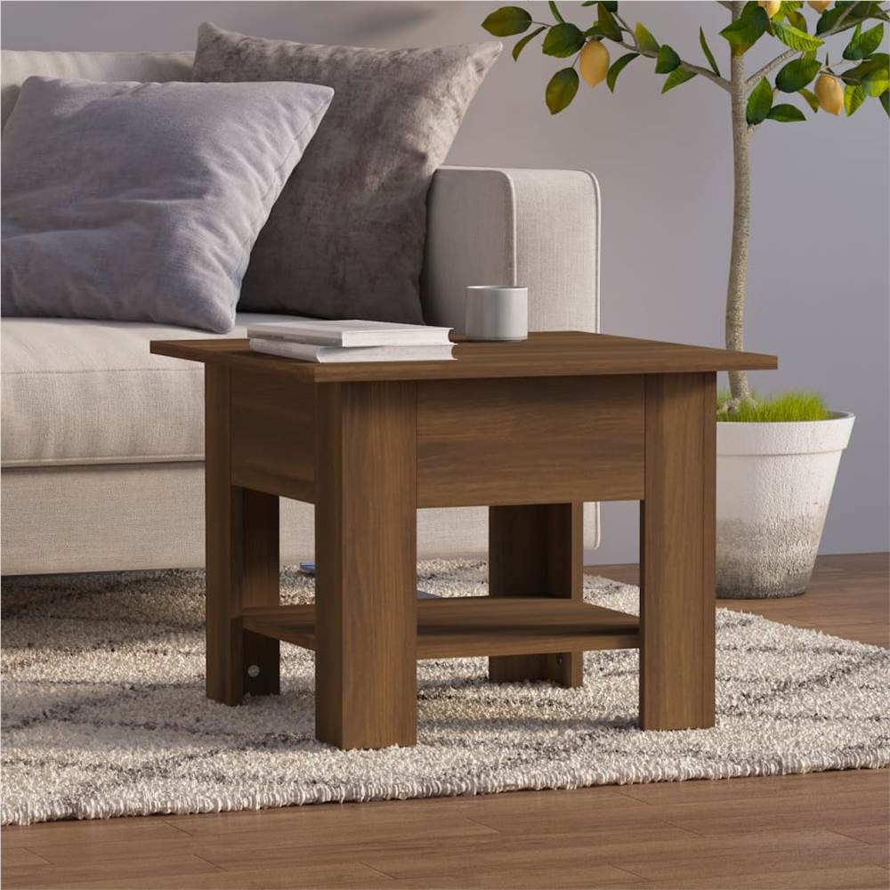 

Coffee Table Brown Oak 55x55x42 cm Chipboard