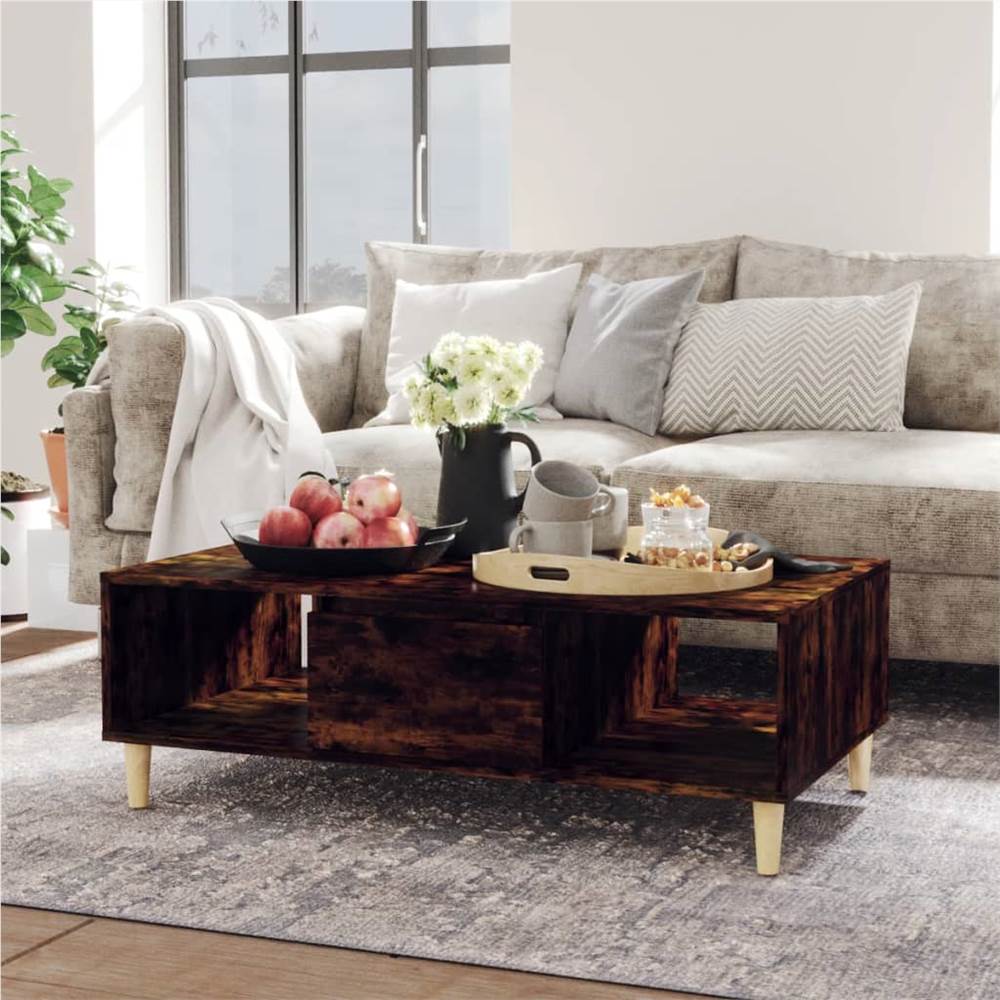 

Coffee Table Smoked Oak 103.5x60x35 cm Chipboard