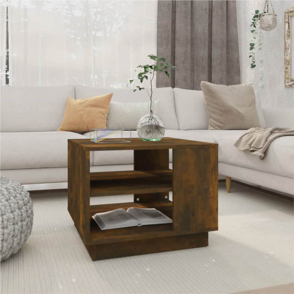 

Coffee Table Smoked Oak 55x55x43 cm Chipboard