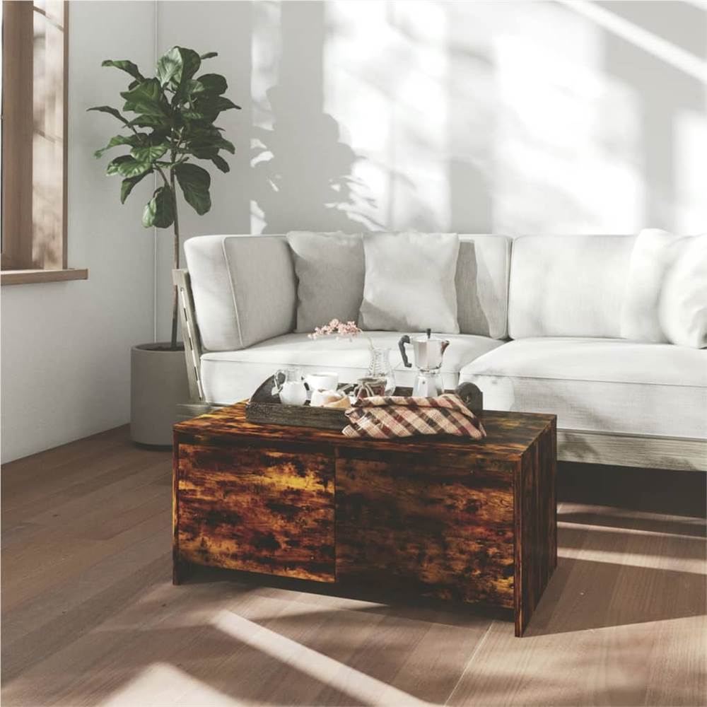 

Coffee Table Smoked Oak 90x50x41.5 cm Chipboard