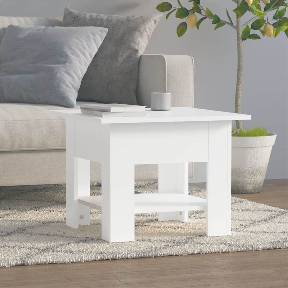 

Coffee Table White 55x55x42 cm Chipboard