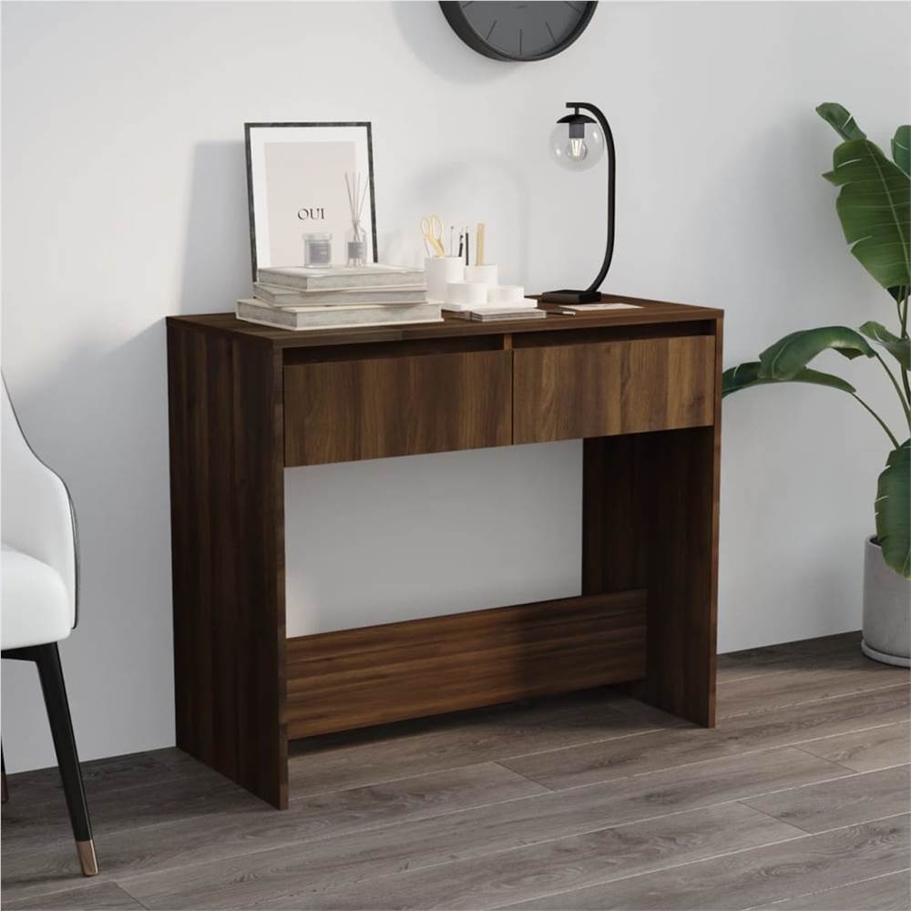 

Console Table Brown Oak 89x41x76.5 cm Steel