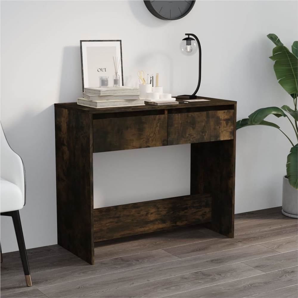 

Console Table Smoked Oak 89x41x76.5 cm Steel