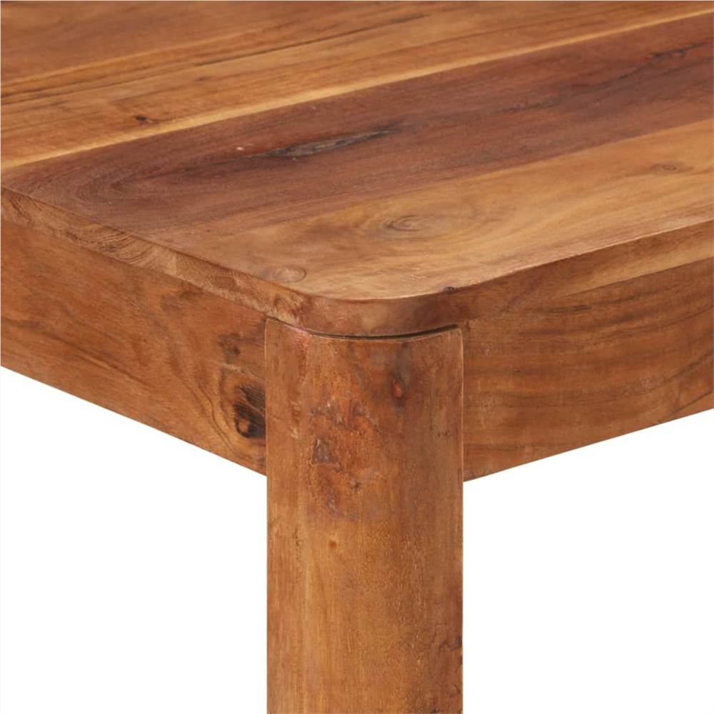 Dining Table Solid Wood Acacia with Sheesham Finish 110x60x76 cm