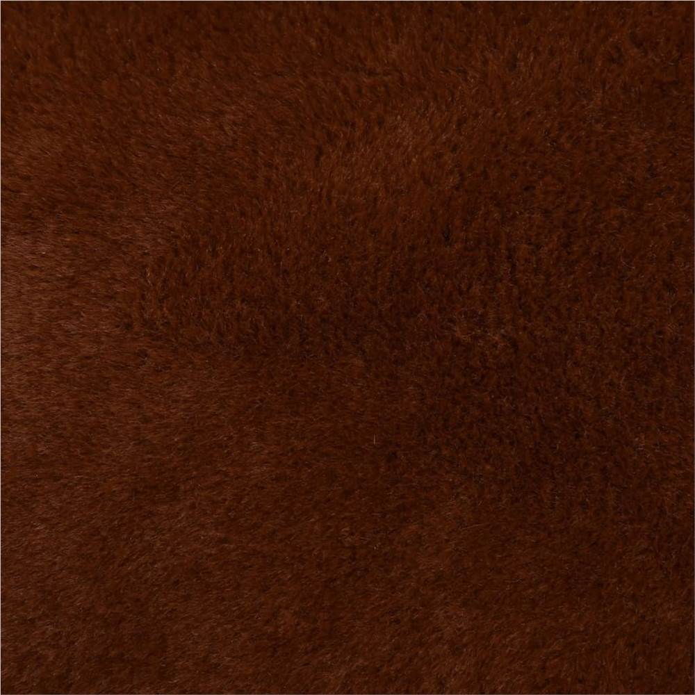 Dog Bed Brown 65x50x20 cm Linen Look Fleece