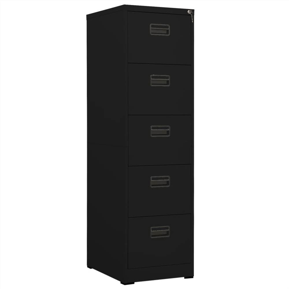 

Filing Cabinet Black 46x62x164 cm Steel