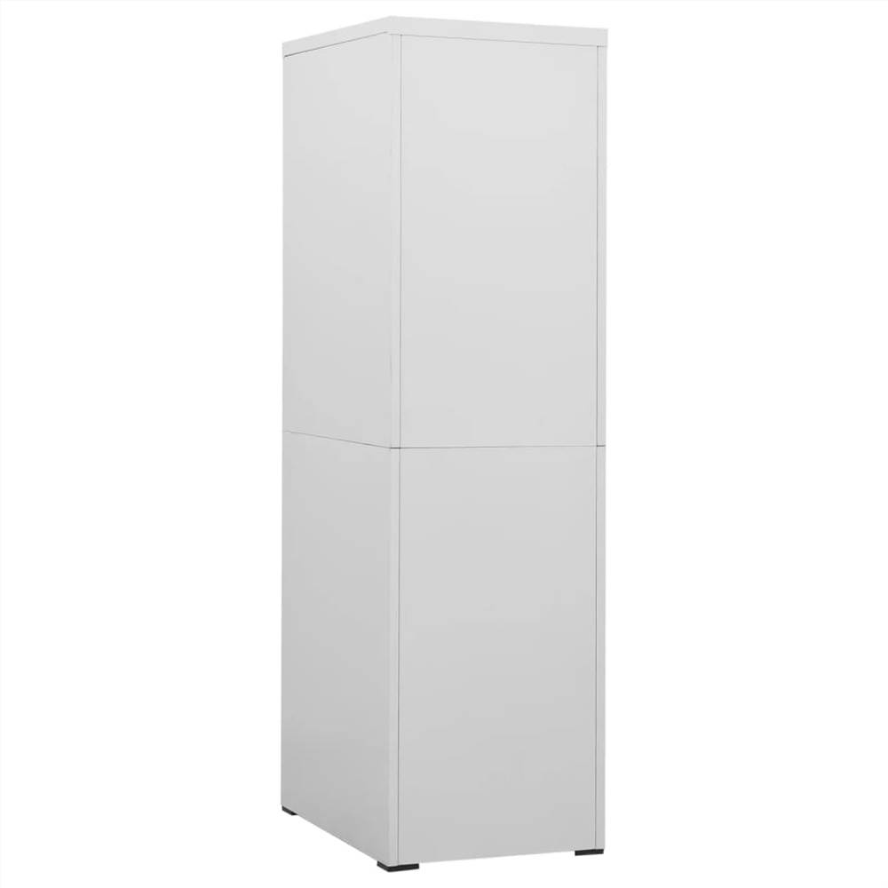 Filing Cabinet Light Grey 46x62x164 cm Steel