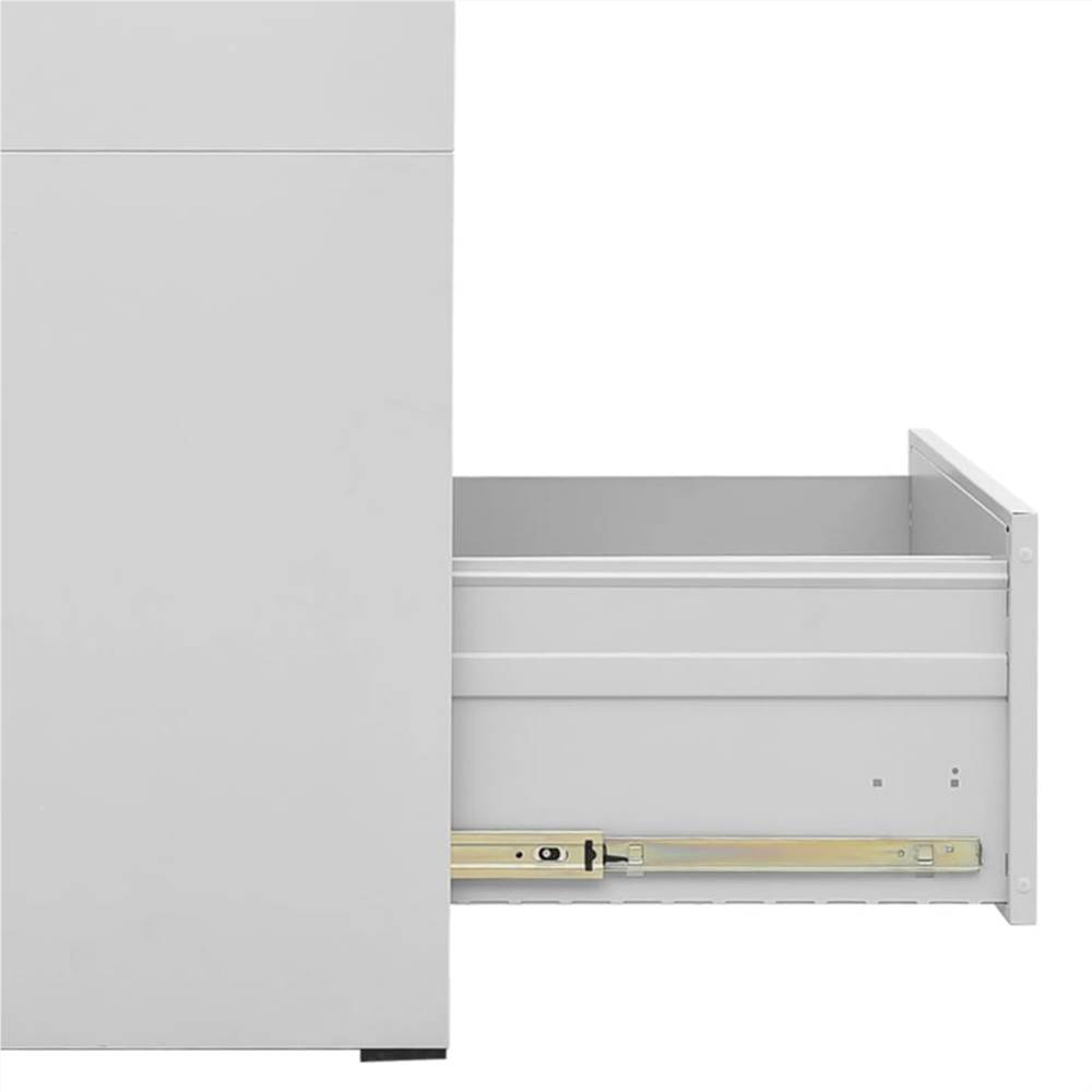 Filing Cabinet Light Grey 46x62x164 cm Steel
