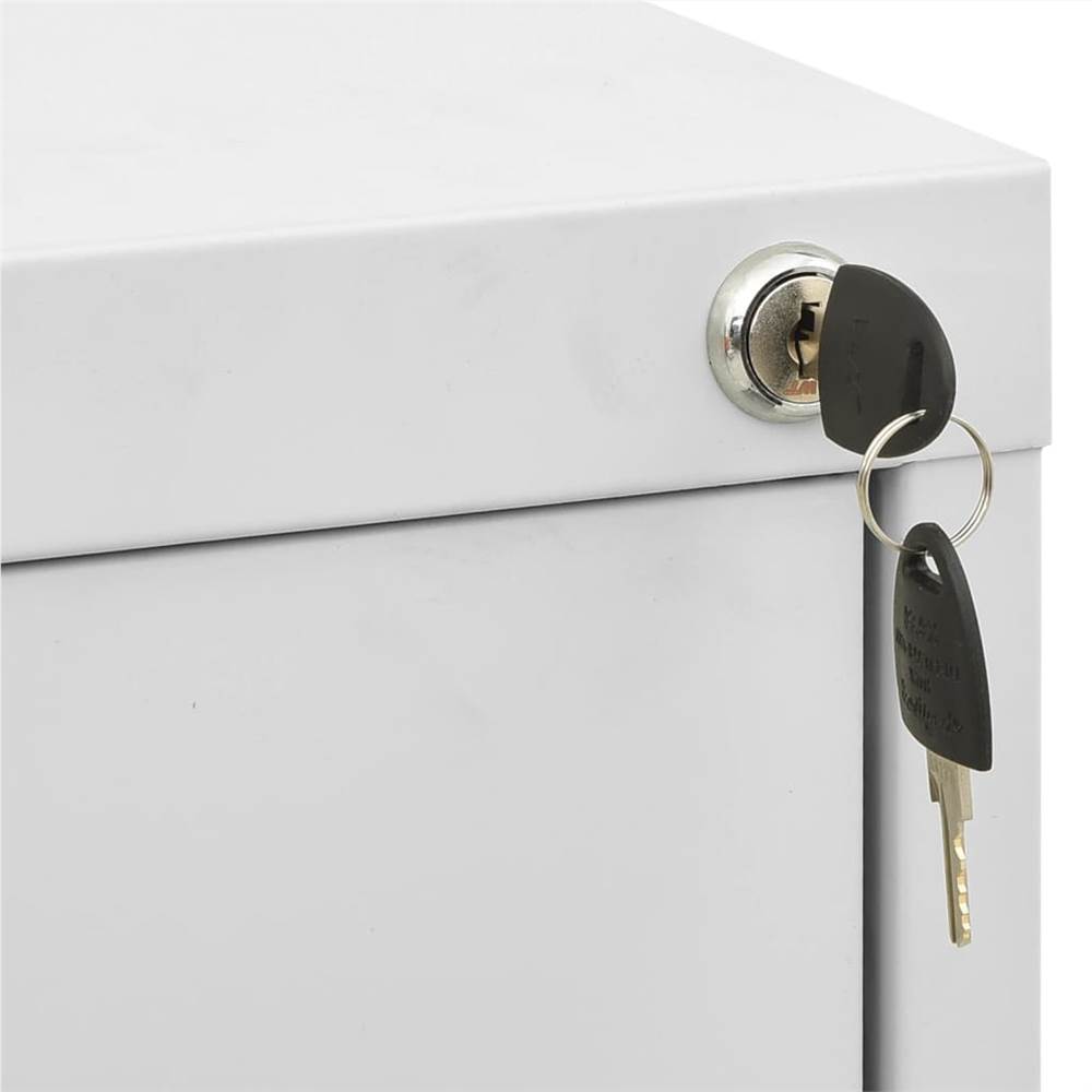 Filing Cabinet Light Grey 46x62x164 cm Steel