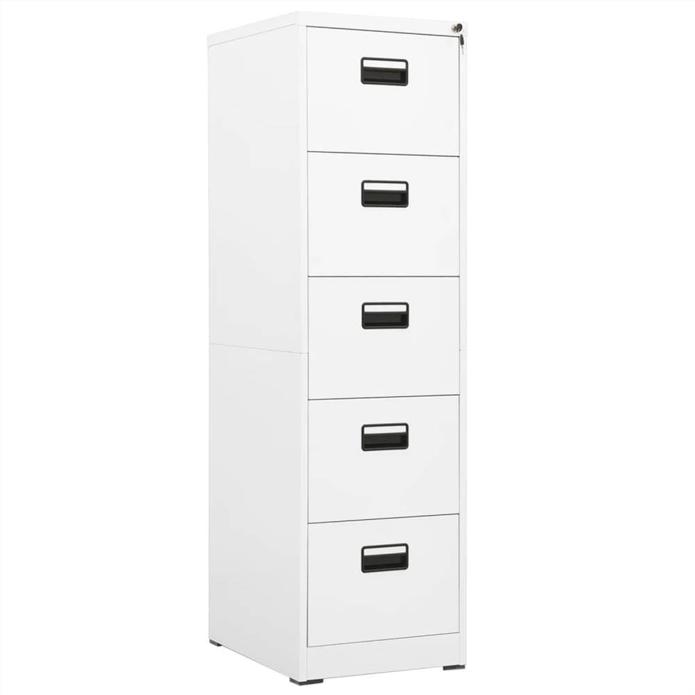 

Filing Cabinet White 46x62x164 cm Steel