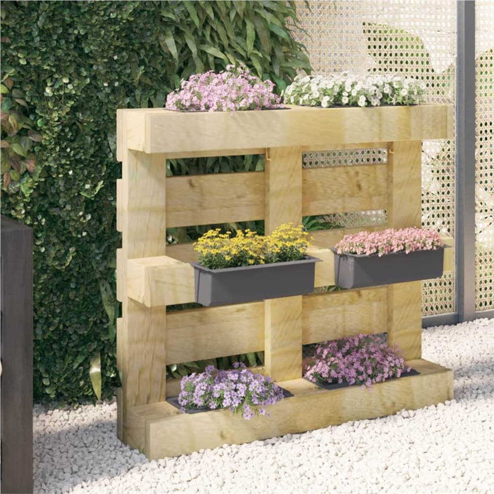

Flower Boxes for Euro Pallets 12 pcs Grey 36x13.5x9.5 cm PP