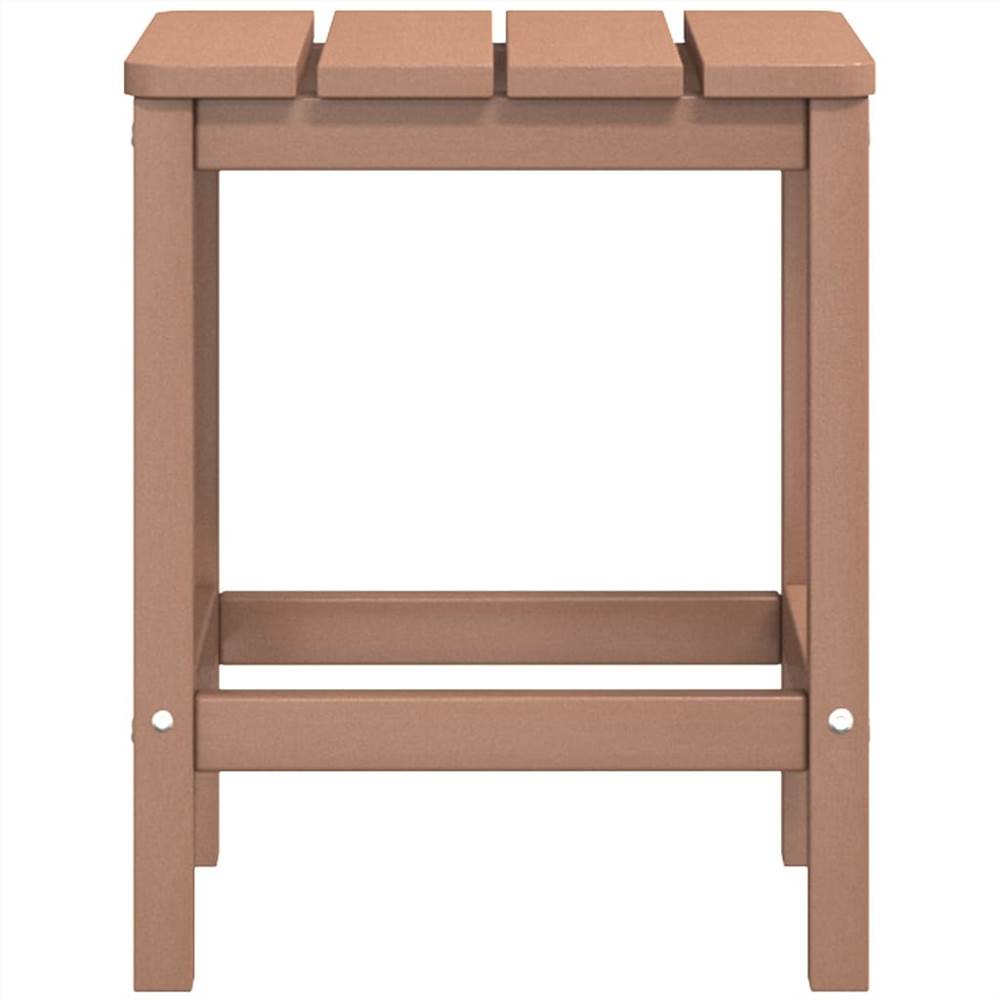 Garden Adirondack Chairs with Footstool & Table HDPE Brown