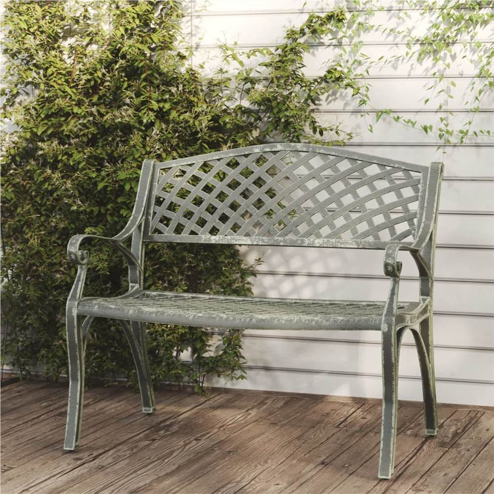 

Garden Bench 102 cm Cast Aluminium Green