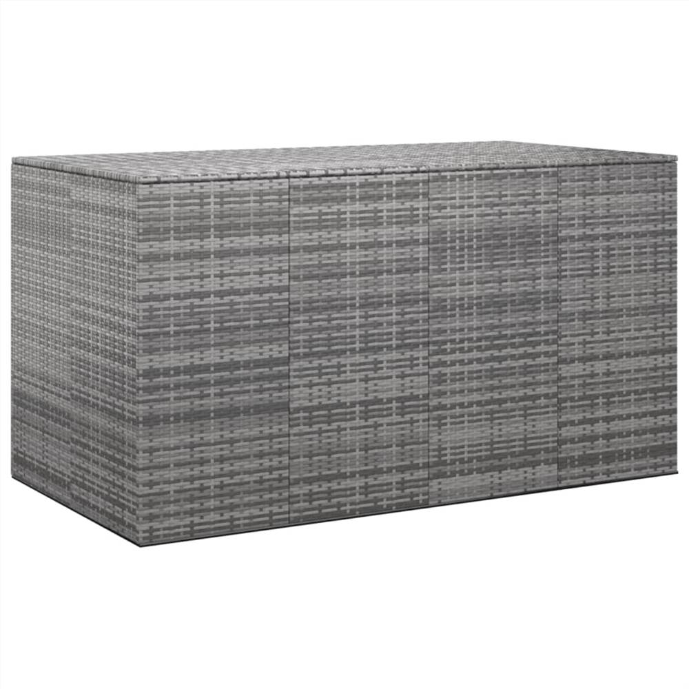 

Garden Cushion Box PE Rattan 194x100x103 cm Grey