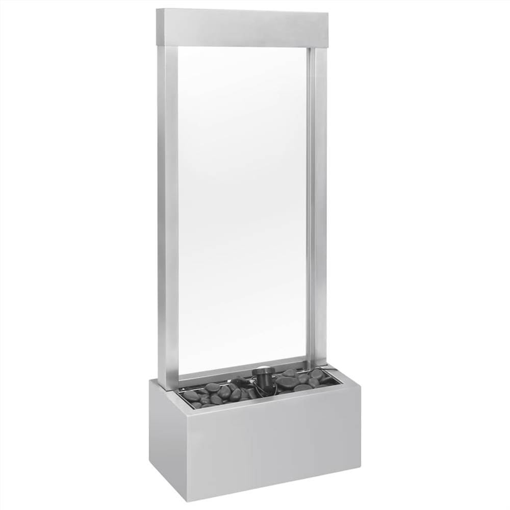 Garden Fountain Silver 39x22x108.5 cm Stainless Steel