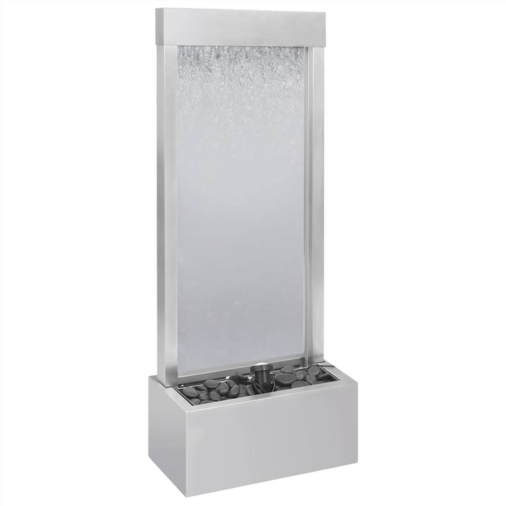 Garden Fountain Silver 39x22x108.5 cm Stainless Steel